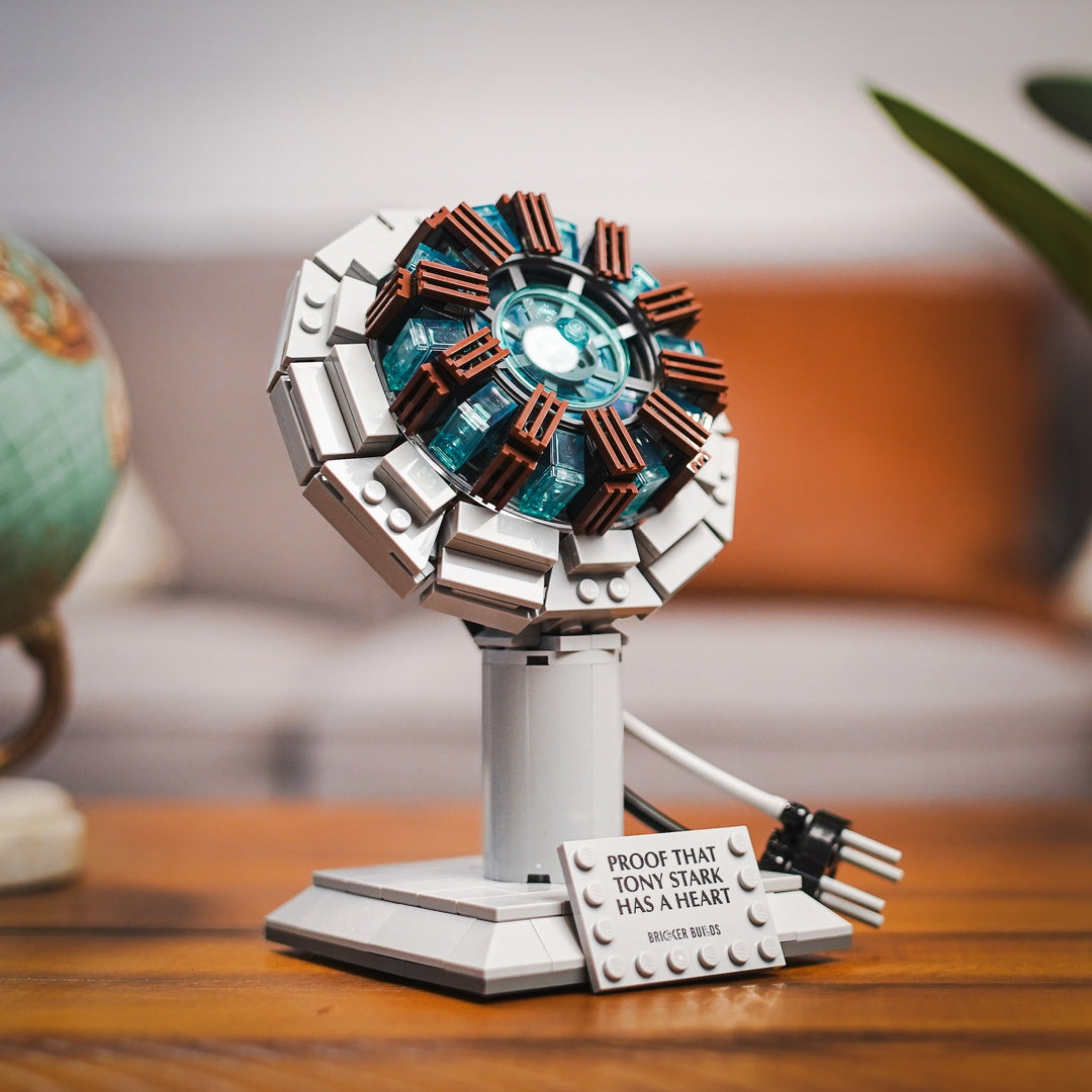 Arc Reactor Made of LEGO® Bricks by Bricker Builds in a lifestyle setting