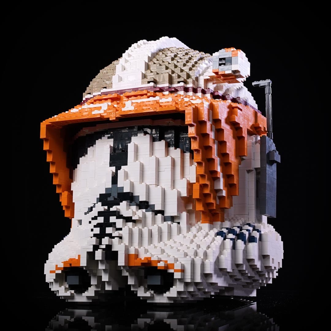 Commander Cody Life-Sized Helmet built with LEGO® bricks - by Bricker Builds