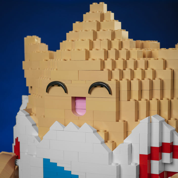Cutie Pie made of LEGO bricks close eye