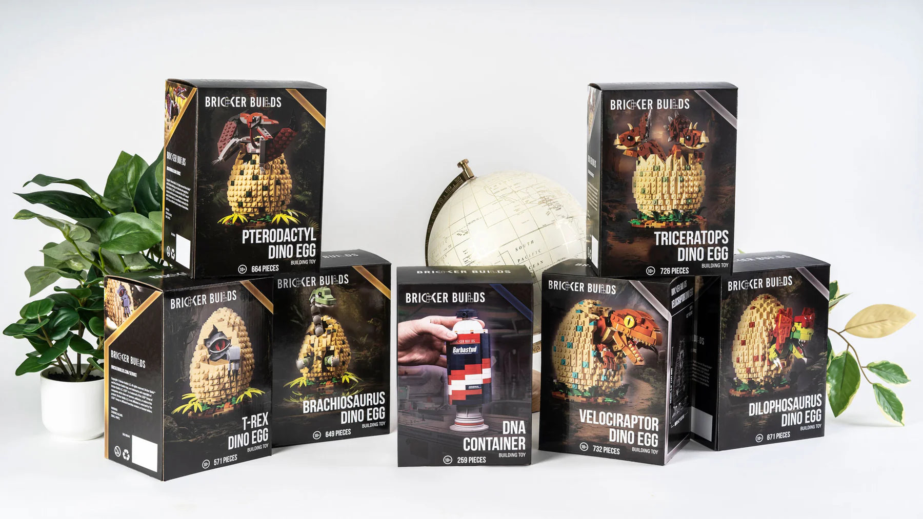 Dino Eggs Boxes in LEGO Bricks by Bricker Builds packaging