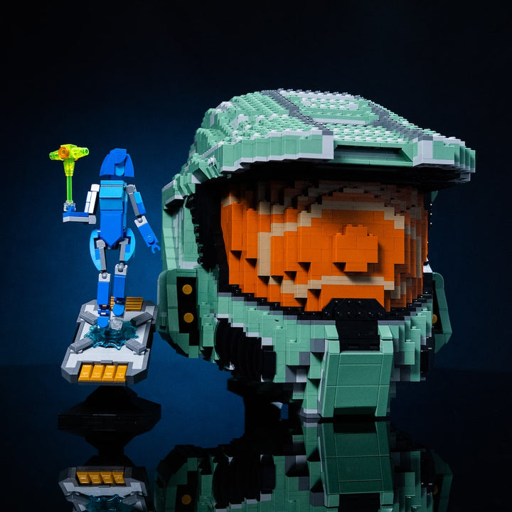 Spartan 117 Life-Sized Replica Helmet built with LEGO® bricks - by Bricker Builds