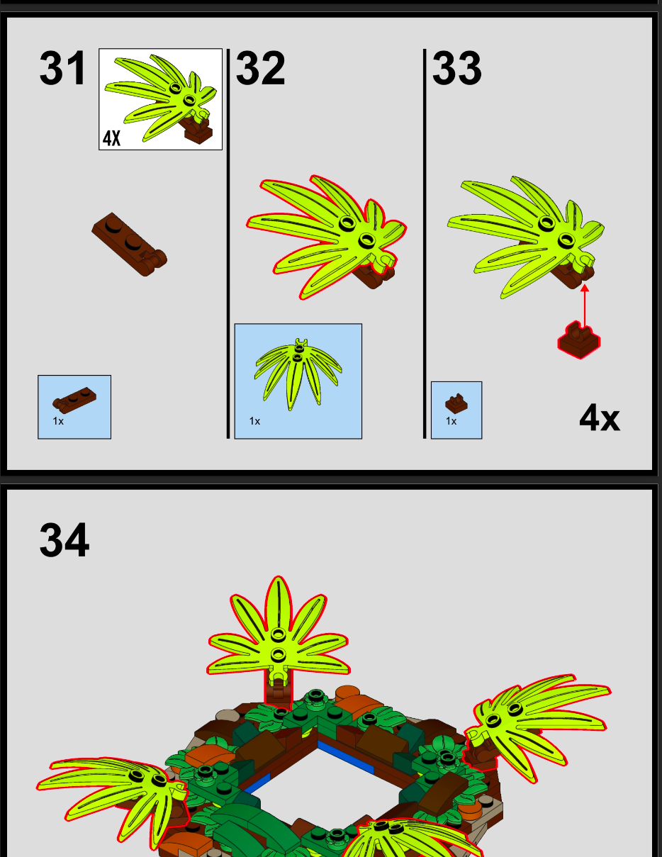 Dinosaur Egg Building Instructions Snippet from Bricker Builds Catalog